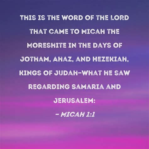 Micah 1 NIV .